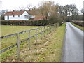 Private road and buildings at Hollinger