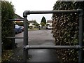 Tuckton: the railings on footpath I21 frame footpath I22