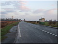 Bus shelter and shelter on the A614