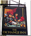 The Exchange Inn name sign, Risca