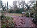 Tuckton: footpath I23 approaches the railway embankment