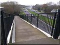 SZ1294 : Holdenhurst: footbridge ramp to Riverside Avenue by Chris Downer
