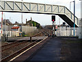 The level crossing and crossover at the east of Llanelli station