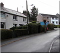 Llanfach Road approaches the Bryn Road junction, Llanfach, Abercarn