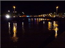 TF4609 : Surge tide on The River Nene in Wisbech - Freedom Bridge by Richard Humphrey