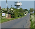 Water tower next to Gorse Lane