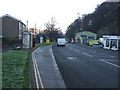 Bus stop and shelter on Burnley Road (A646), Lydgate