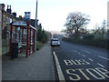 Bus stop and shelter on Burnley Road (A646), Todmorden