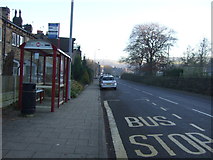 SD9324 : Bus stop and shelter on Burnley Road (A646), Todmorden by JThomas