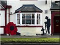 Remembrance artwork on the Station Hotel