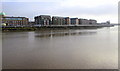 Housing on the east bank of the River Usk, Newport