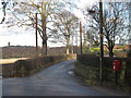 Boathouse Lane, with postbox