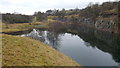 Greenfoot Quarry now disused and flooded