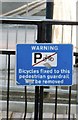 SJ9399 : Parking warning to cyclists by Gerald England