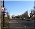 Wordless signs facing the A4810 Queensway Meadows, Newport