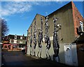 Mural by "Phlegm" on Snuff Mill Lane