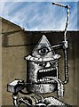 Detail of mural by "Phlegm" on Snuff Mill Lane (I)