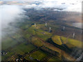 NT0160 : Pearie Law wind farm from the air by Thomas Nugent