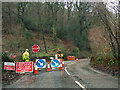 Roadworks on the B3230 north of Milltown