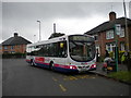 Bus at Peverel Road terminus, Braunstone