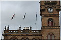 Flags at the Town Hall, Renfrew