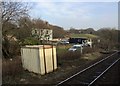 View from a Cardiff-Swansea train - Smallholding near Brynnau Gwynion