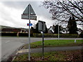 SO0990 : National Cycle Network Route 81 direction sign on a Newtown corner by Jaggery