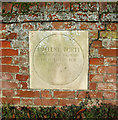TG2909 : Plaque in the wall fronting Smee Farmhouse by Evelyn Simak
