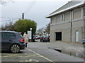 Entrance to the car park at the back of Budgens