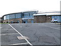 St Ives Leisure Centre at the top of the car park