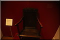 View of an ancient chair in the Charterhouse Museum