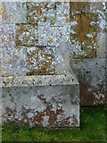 SK7713 : Bench mark, St James's church, Little Dalby by Alan Murray-Rust
