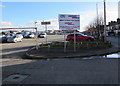 Unipart Rail directions sign facing Gresty Road, Crewe