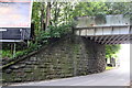 SE2732 : Railway bridge and wall, Oldfield Lane by Roger Templeman