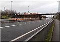 ST5689 : M48 motorway tollbooths, Aust by Jaggery