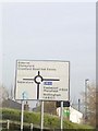 UK Roundabout Ahead Sign