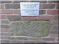 Ashstead Village Hall: plaque and stone