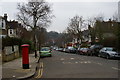 TQ2990 : Looking along Dukes Avenue towards Muswell Hill by Christopher Hilton