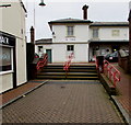 Steps up to Flint railway station