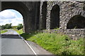 SD7992 : Railway bridge taking S&C Railway over the A684 by Moorcock Cottages by Roger Templeman