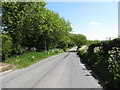 View east along Ballymoyer Road between Dairy Lane and Whiterock Road