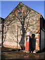 Farm building and fuel pump at Highfield House Farm