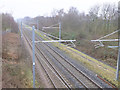 Northeast from the Railway Bridge on Bryn Gates Lane