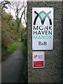 Footpath next to Monk Haven Manor