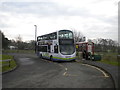 Bus in turning circle, Shadwell