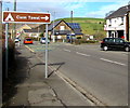 Cwm Tawel direction sign, Bridgend Road, Llangynwyd