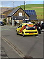 Yellow Buzz Sweets car, Bridgend Road, Llangynwyd