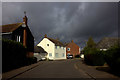 Rain clouds over Woodfield Drive