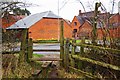 North Worcestershire Path - stile onto Houndsfield Lane, Drakes Cross, Worcs