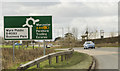 A44 approaching roundabout